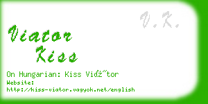 viator kiss business card